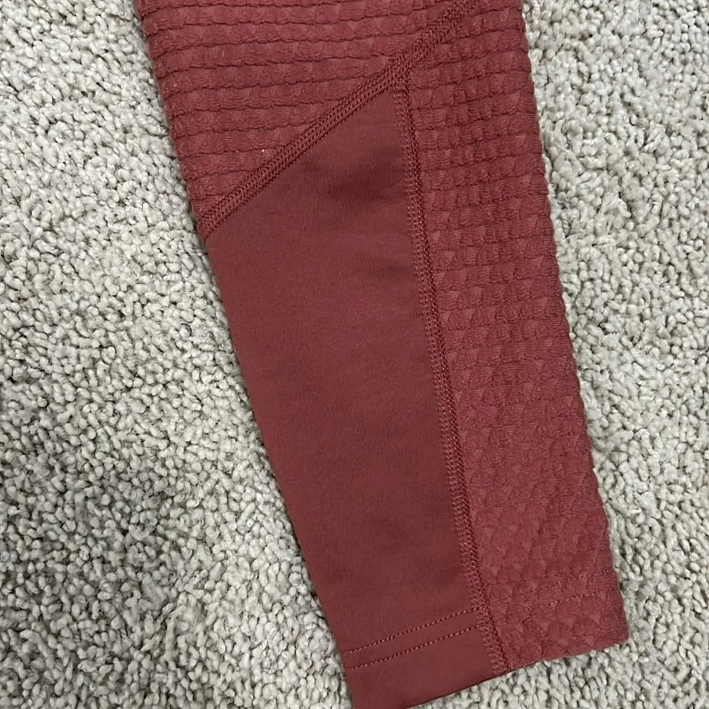 Nike Pro Dri-Fit Leggings Red Maroon Women's Medium Black Elastic Waistband